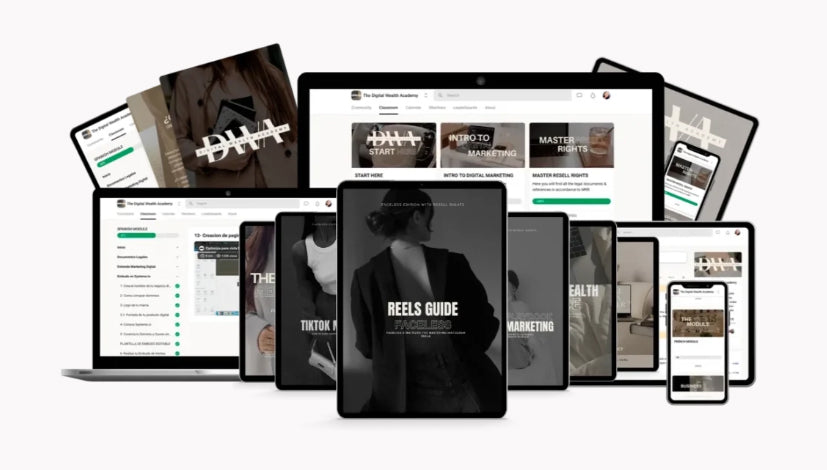 Digital Wealth Academy + Derechos Legales de Reventa + 5 Productos adicionales + 5 Bonus exclusivos